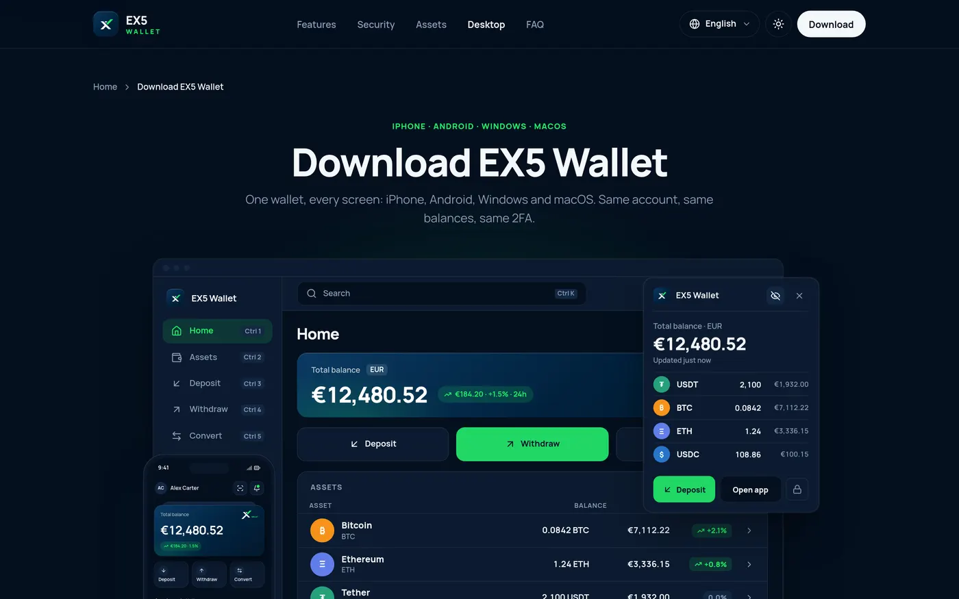 Desktop download page